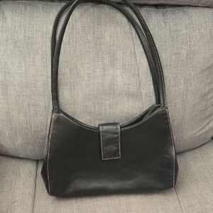 Fossil Black Leather Shoulder Bag